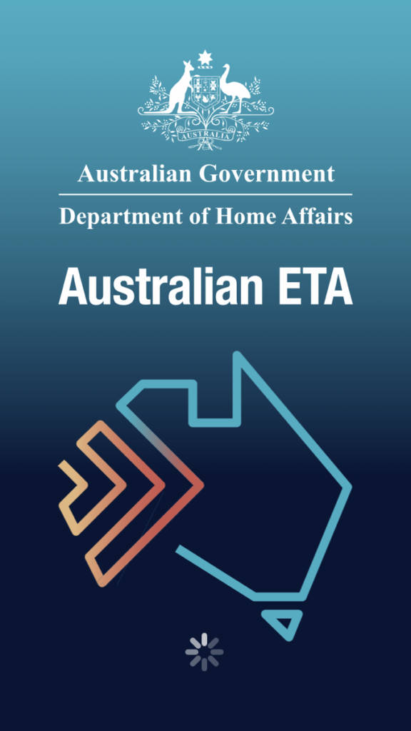 オーストラリアETA（ETAS） アプリ 起動画面