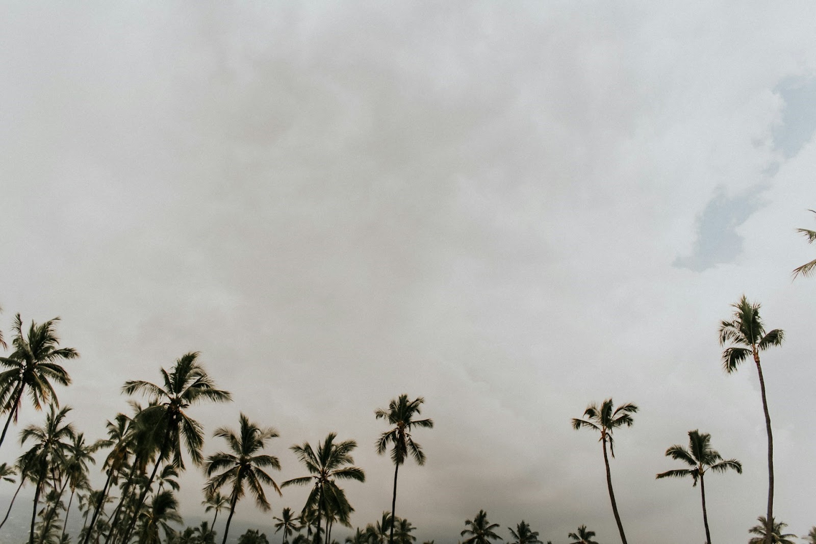 ハワイの曇り空